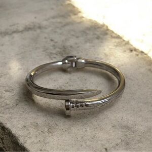 Silver Nail Bracelet